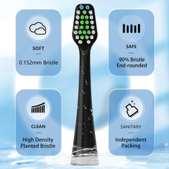 STRB-10WB black toothbrush head back view