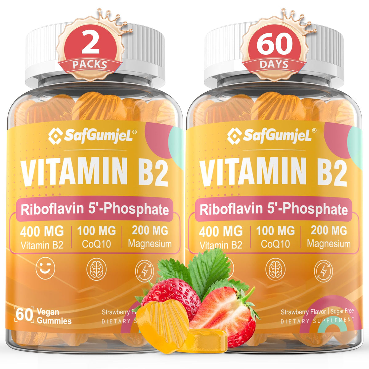 Safgumjel Vitamin B2 Gummies bottle – front view
