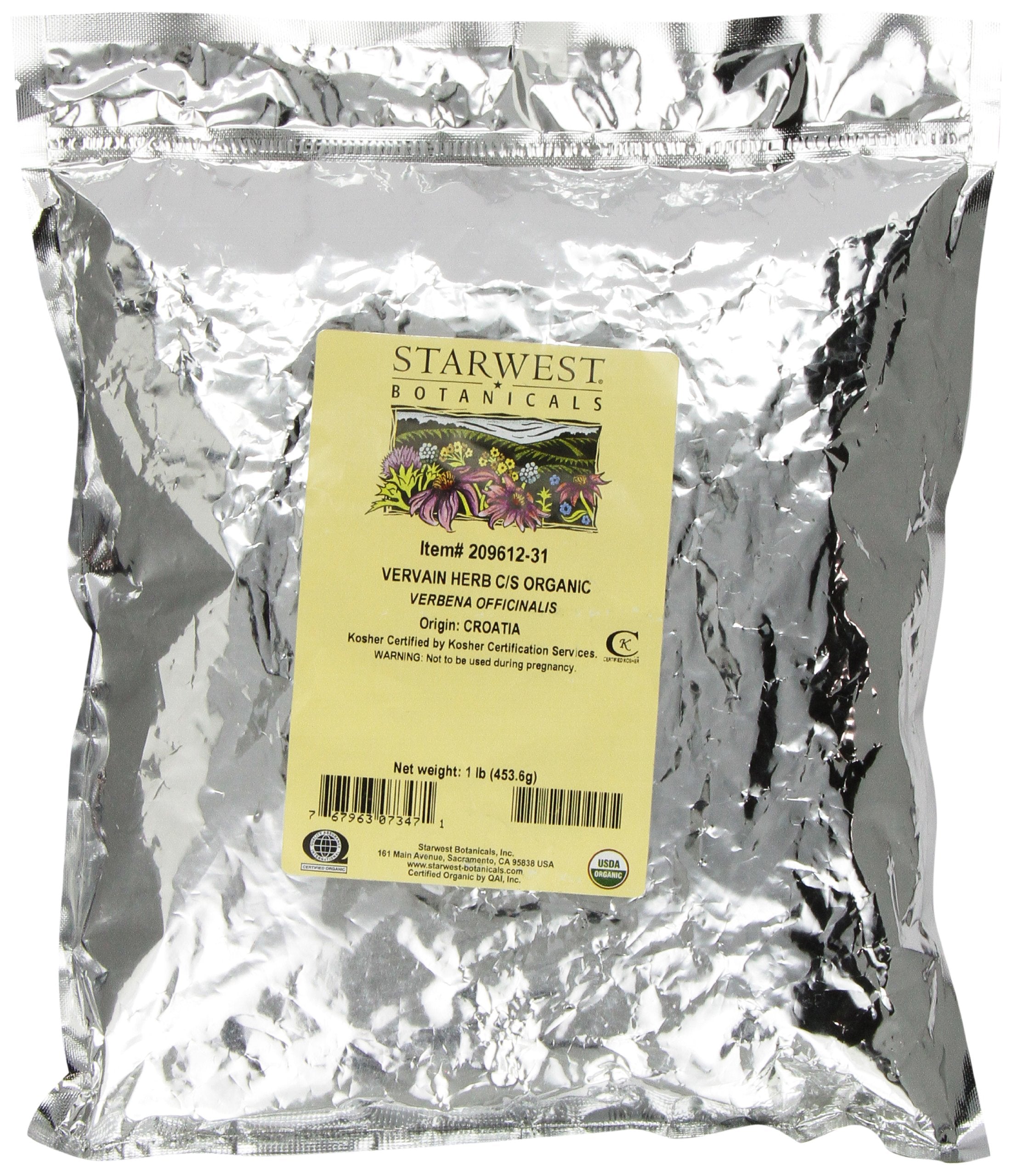 Starwest Botanicals Vervain Herb Cut/Sifted - 1 Pound