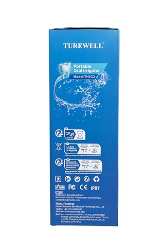 Portable cordless flosser with 4 rotatable nozzles