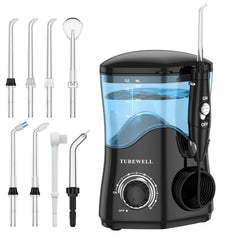 TUREWELL Water Flosser Black main product image with 600 ml tank