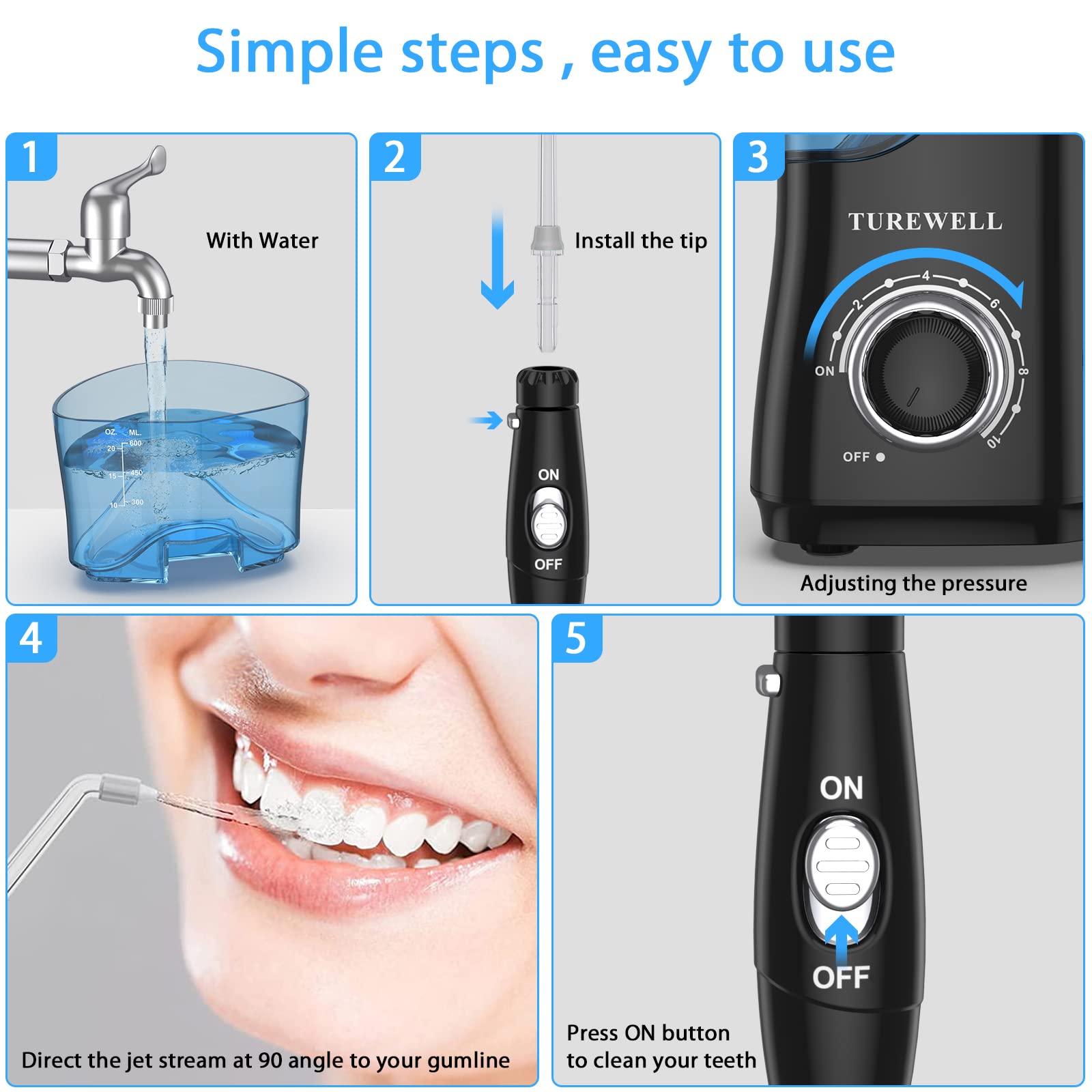 Orthodontic tip and other specialty tips for braces and cleaning between teeth