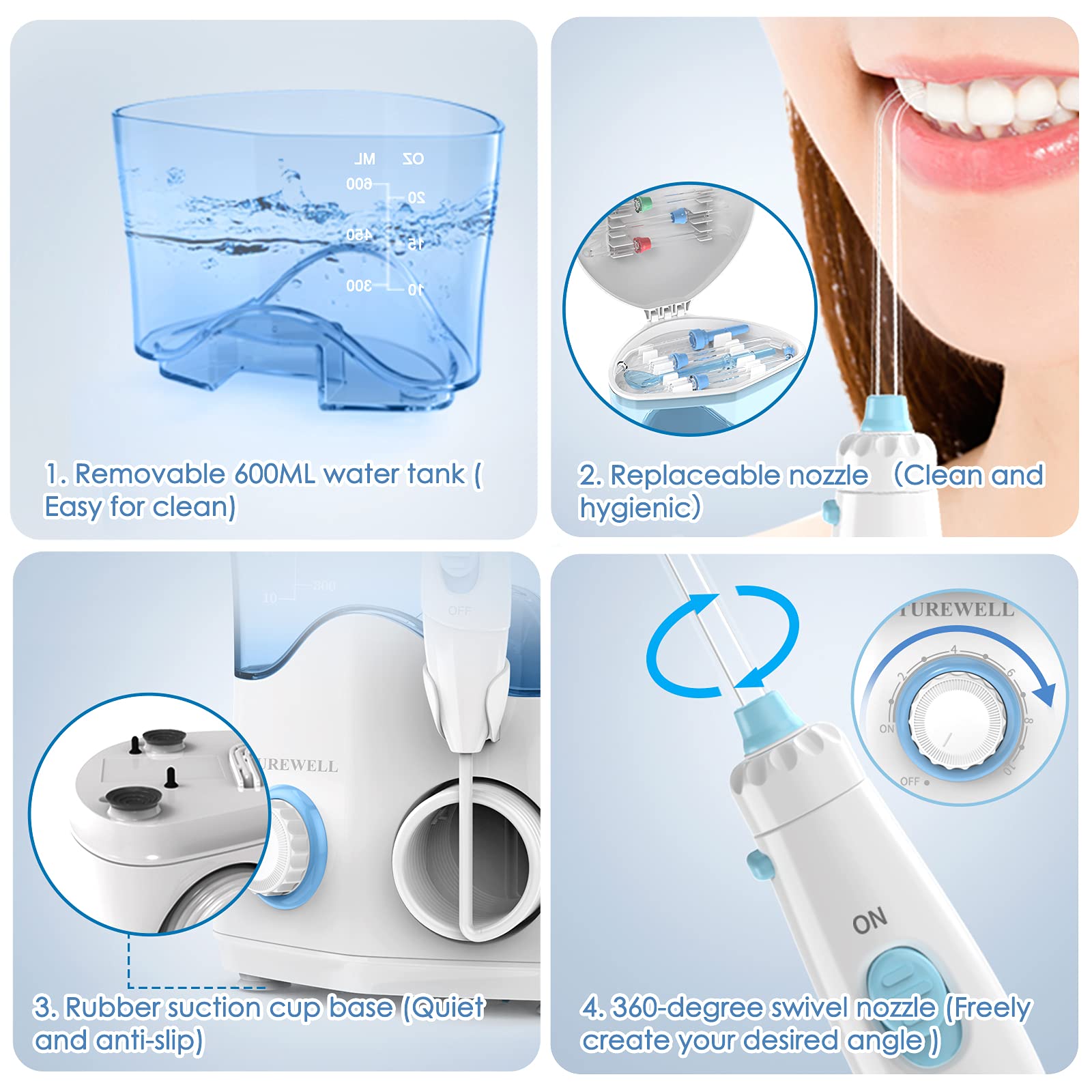 Periodontal tip for deep cleaning gums and pockets