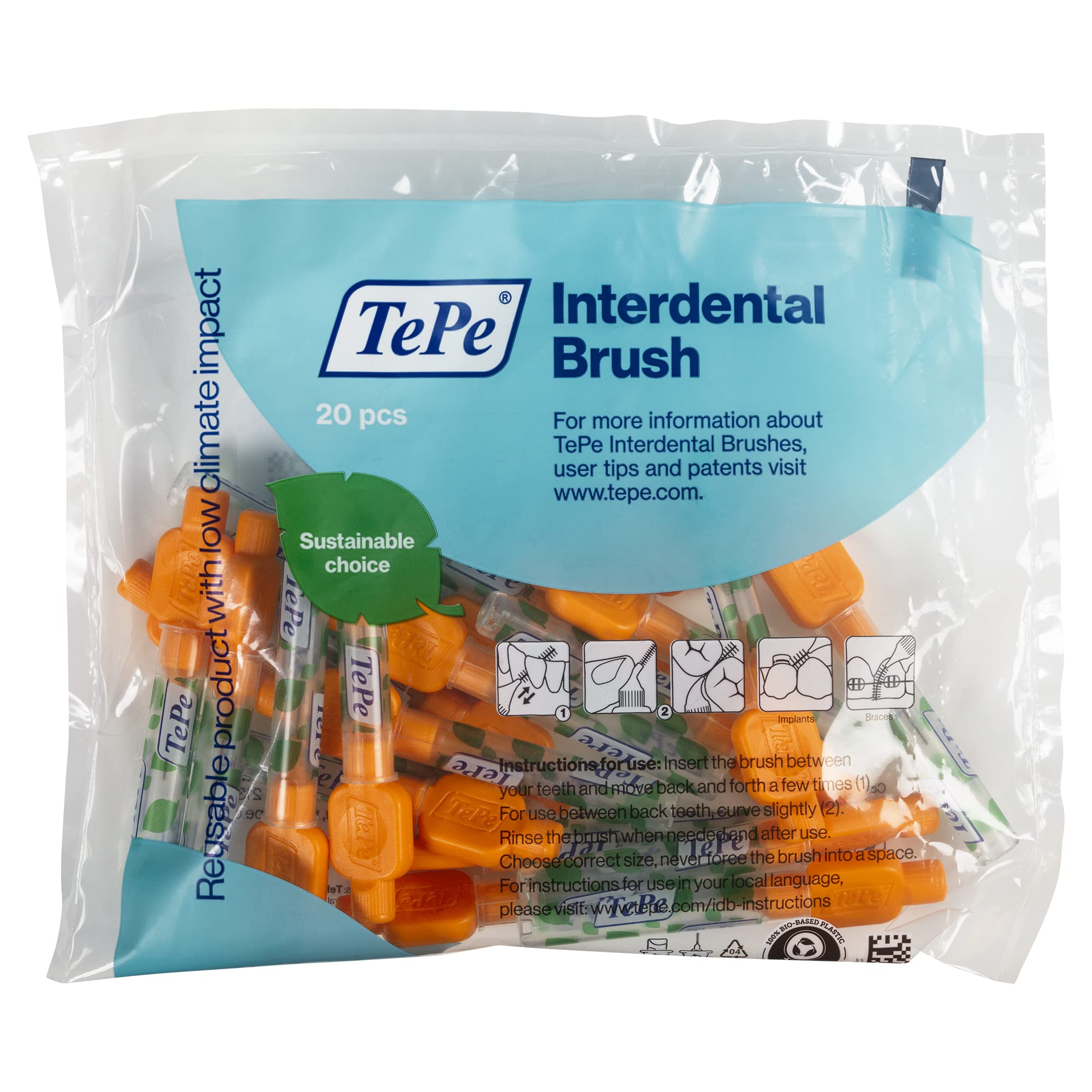 Brush suitable for braces, implants, crowns and bridges