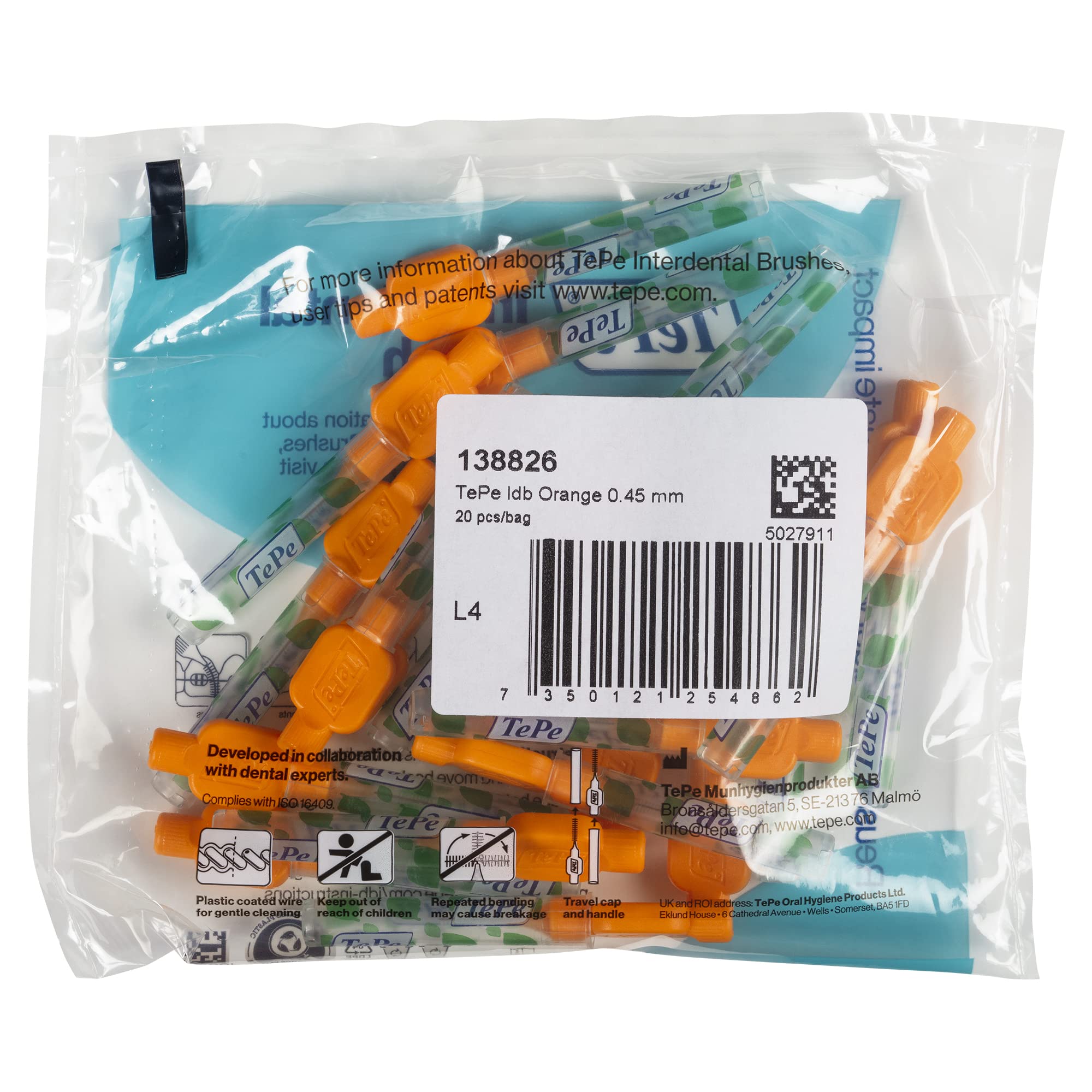 TePe interdental brush shown with packaging