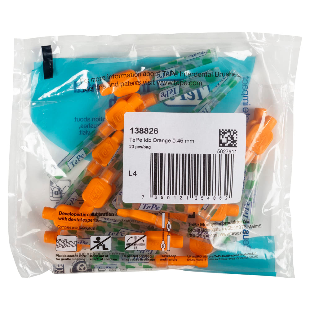 TePe interdental brush shown with packaging