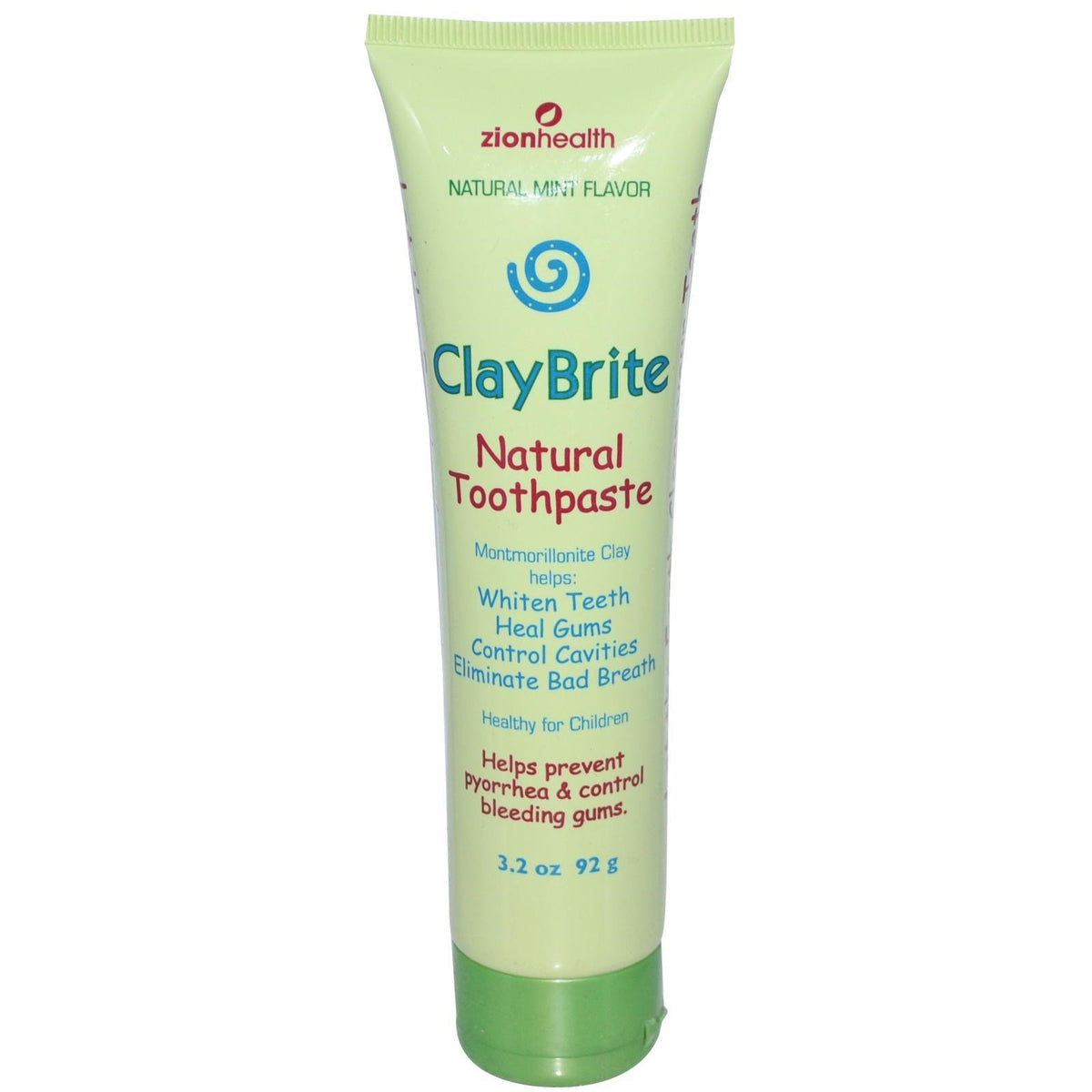 Tpste Claybrite Natural by Zion Health - 4 Oz, 2 Pack toothpaste
