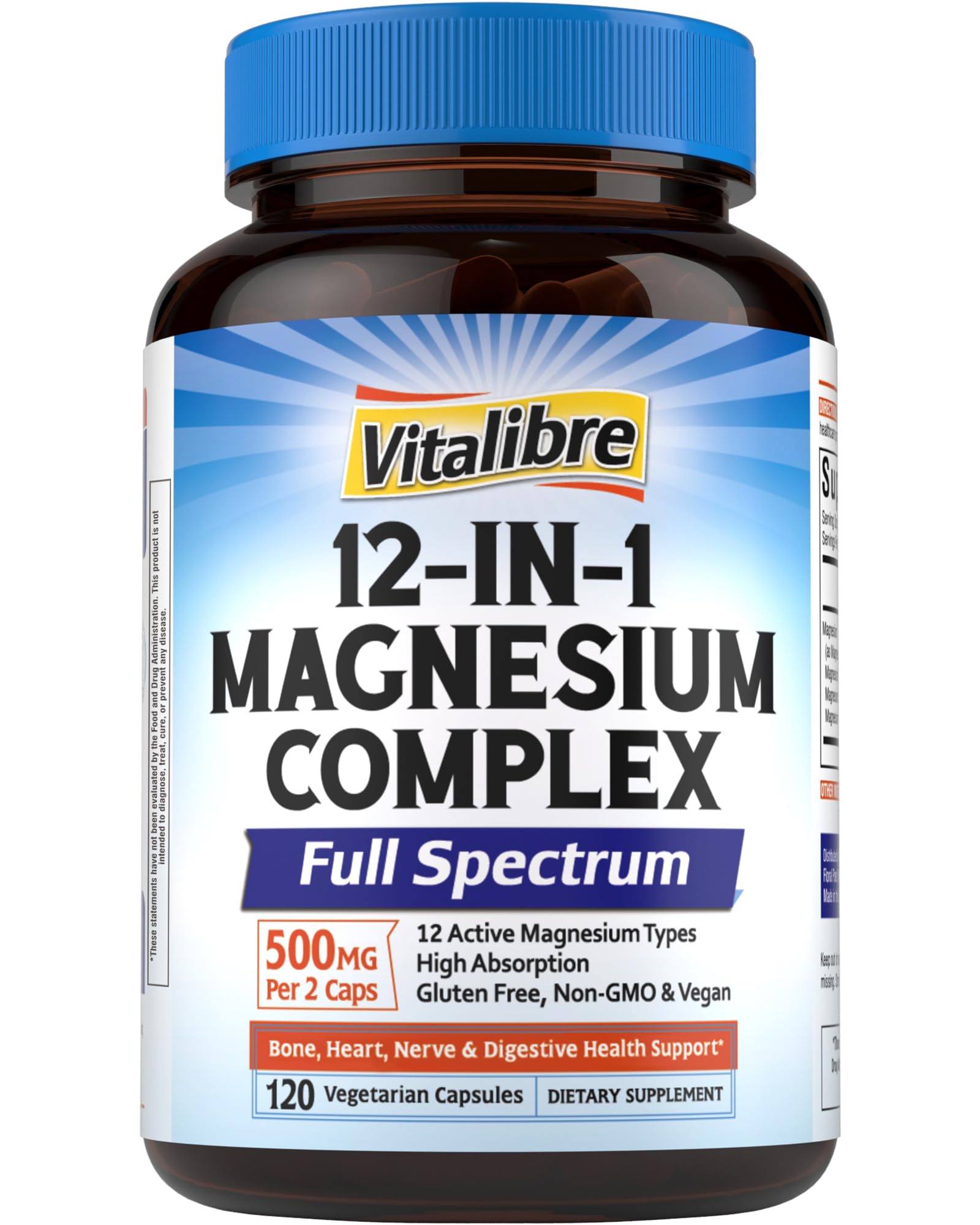 Vitalibre 12-in-1 Magnesium Complex bottle front view
