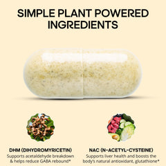 Close-up of WELESSENTIALS DHM NAC label