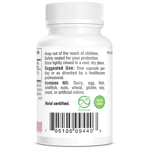Close-up of bottle highlighting Vitamin A palmitate for vision and immunity