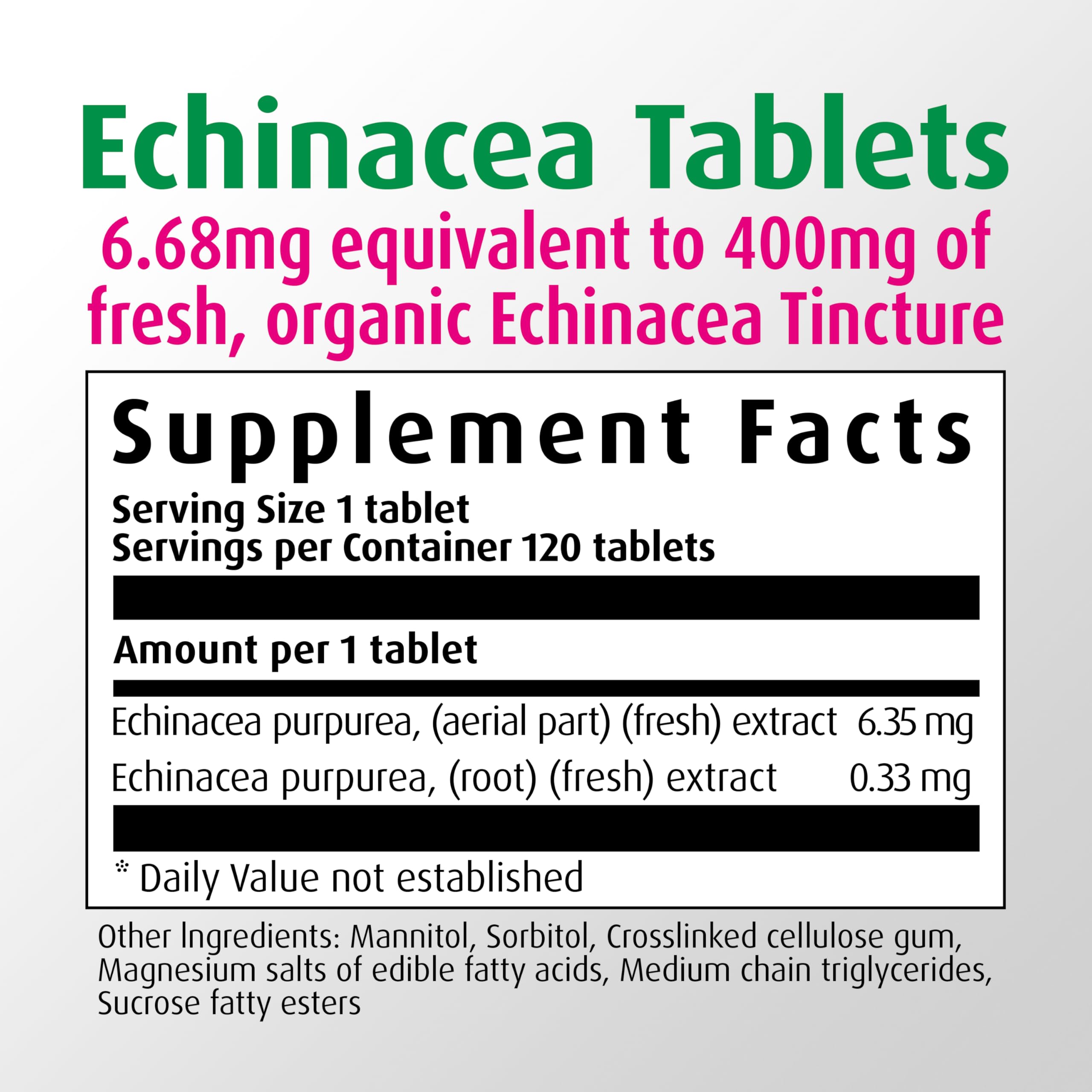 Close-up of Echinacea purpurea ingredients