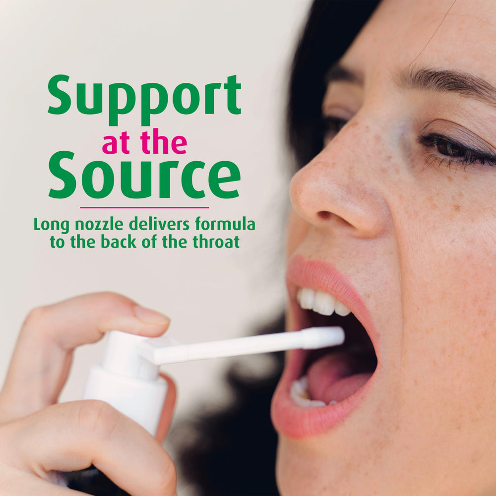 Travel-friendly 1 fl oz bottle of Echinaforce throat spray