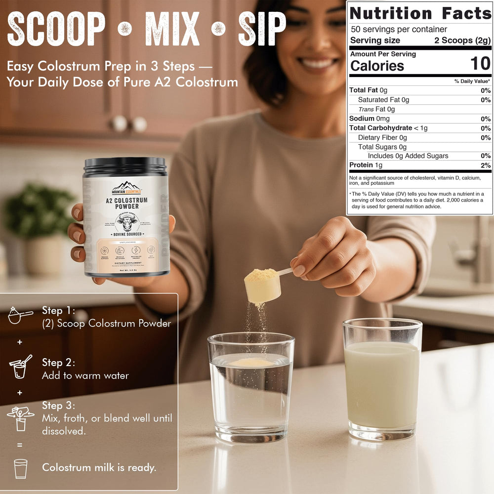 Gluten-Free A2 Colostrum Powder with 1-Year Shelf Life