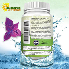 Packaging of aSquared Nutrition Forskolin 500mg bottle