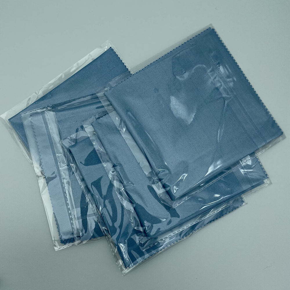 AAwipes Violin cleaning cloths blue being used on a violin or instrument