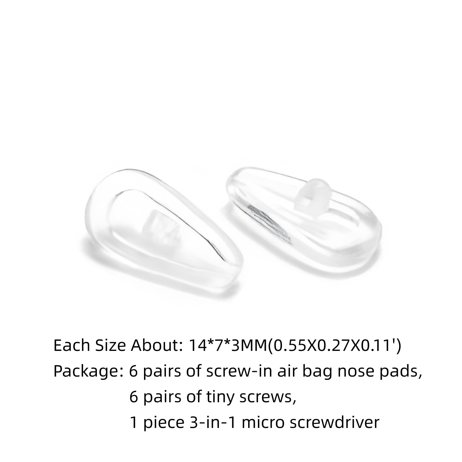 Another view of soft cushioned nose pads for eyeglasses