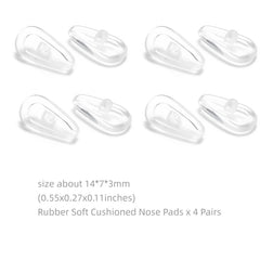 Replacement nose pads kit with 4 pairs nose pads and screws