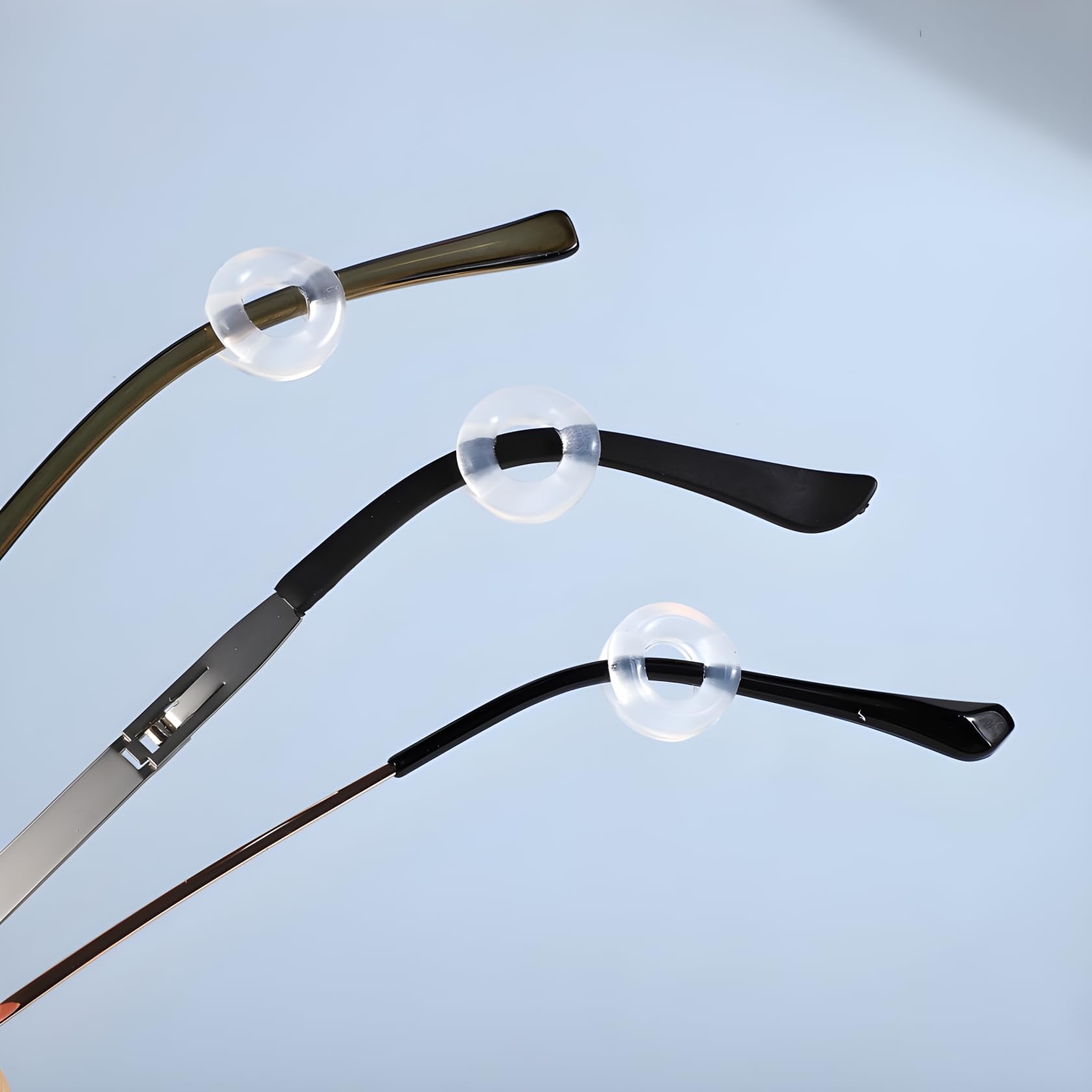 Durable materials for comfortable glasses nose pads