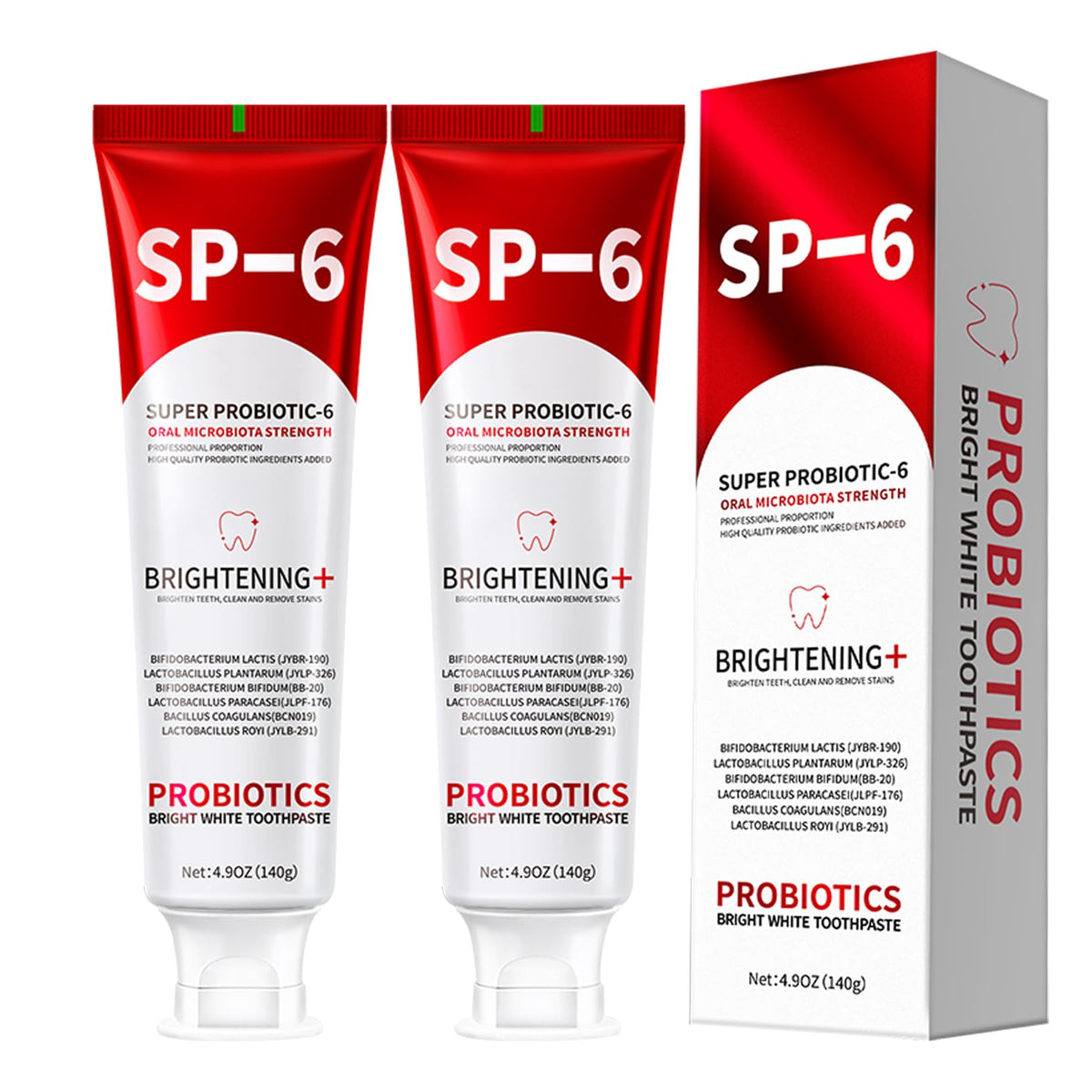Abading SP-6 Probiotic Whitening Toothpaste 4.9oz front view