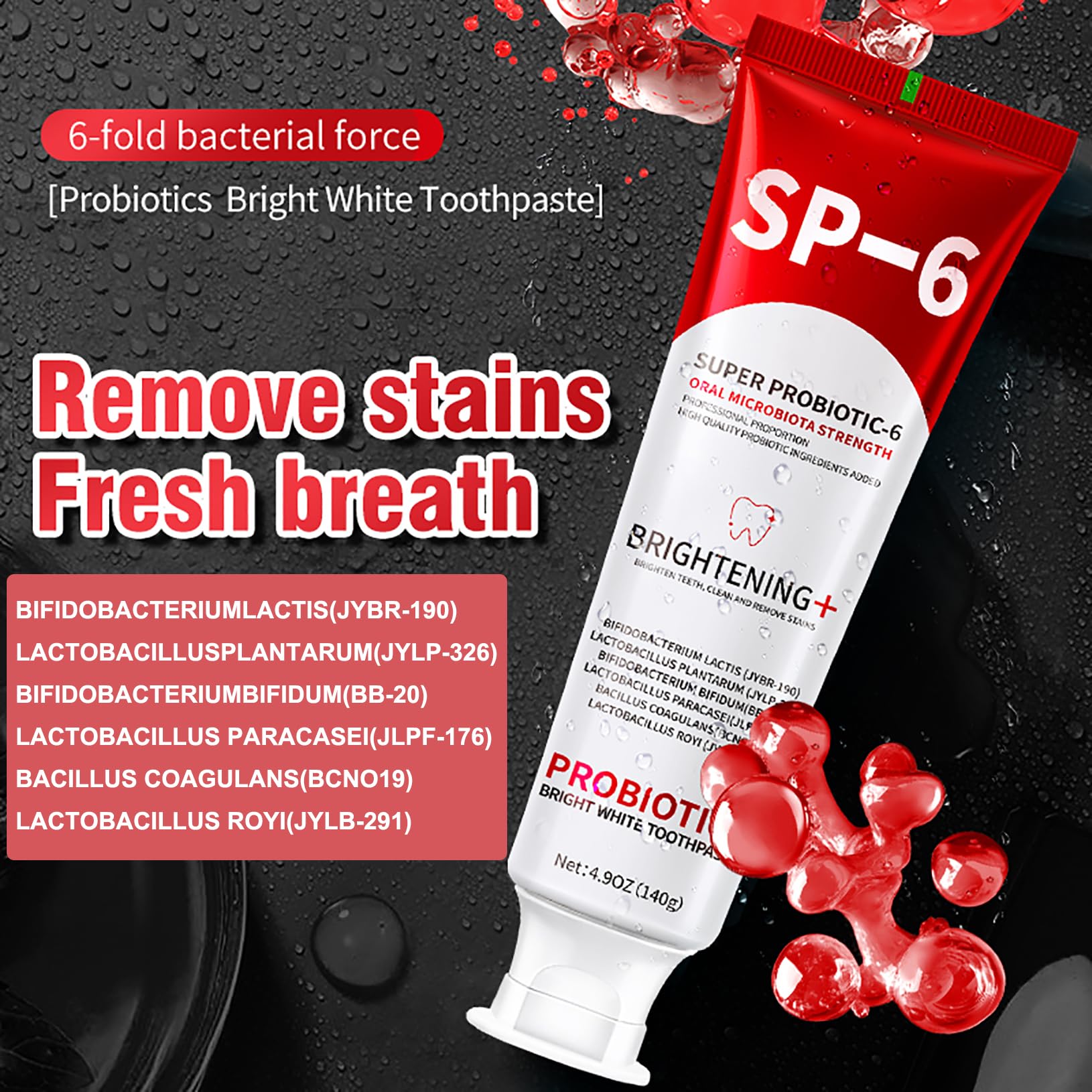 Hydroxyapatite formula highlighted in Abading SP-6 toothpaste