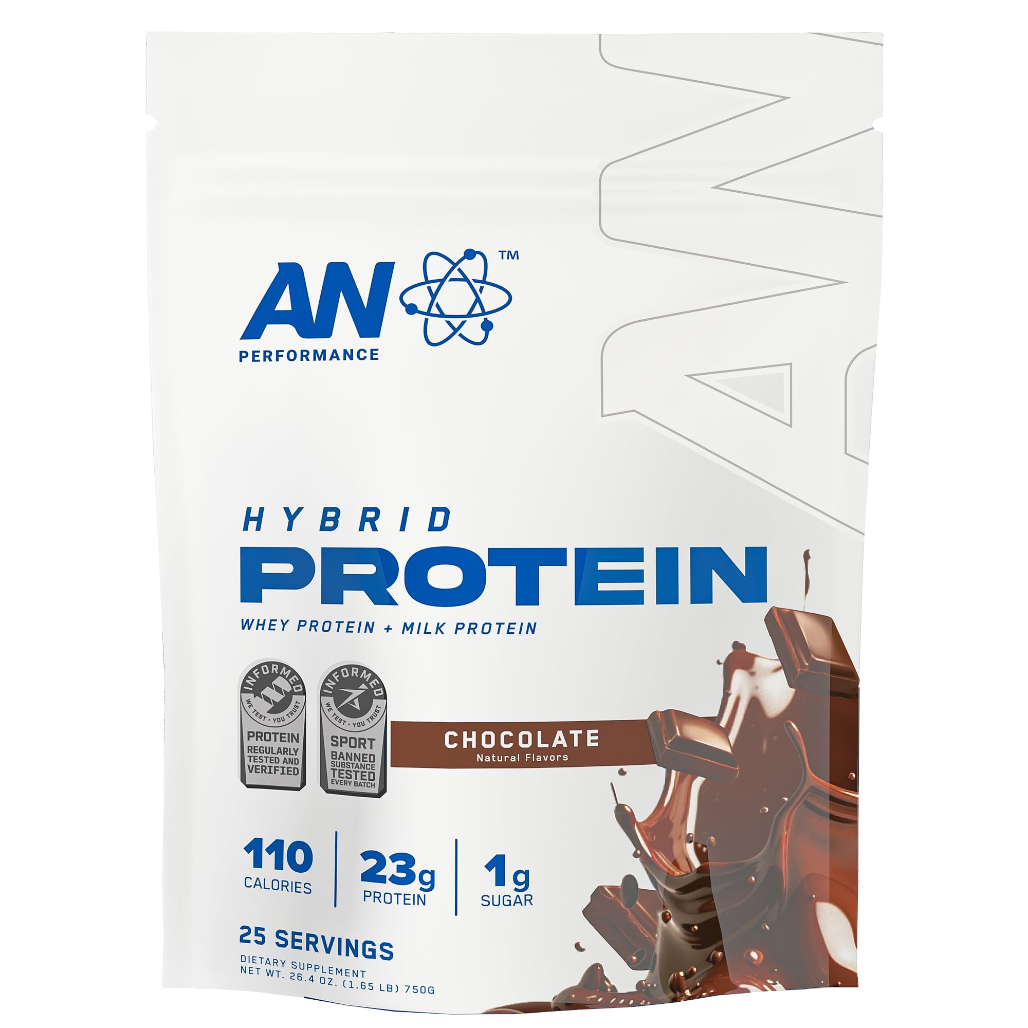 ABE all black everything an-performance-whey chocolate bottle-pour promotes quick post-workout refueling.