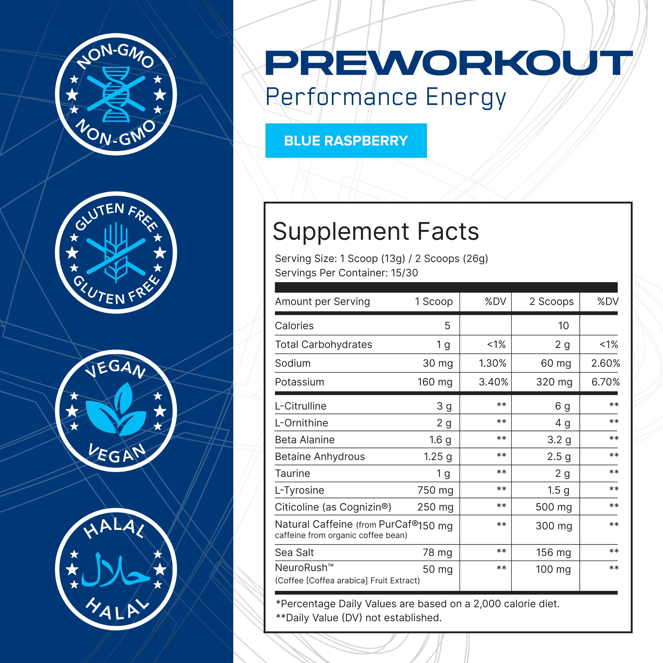 ABE All Black Everything blue razz powder dissolving in water boosts endurance during workouts