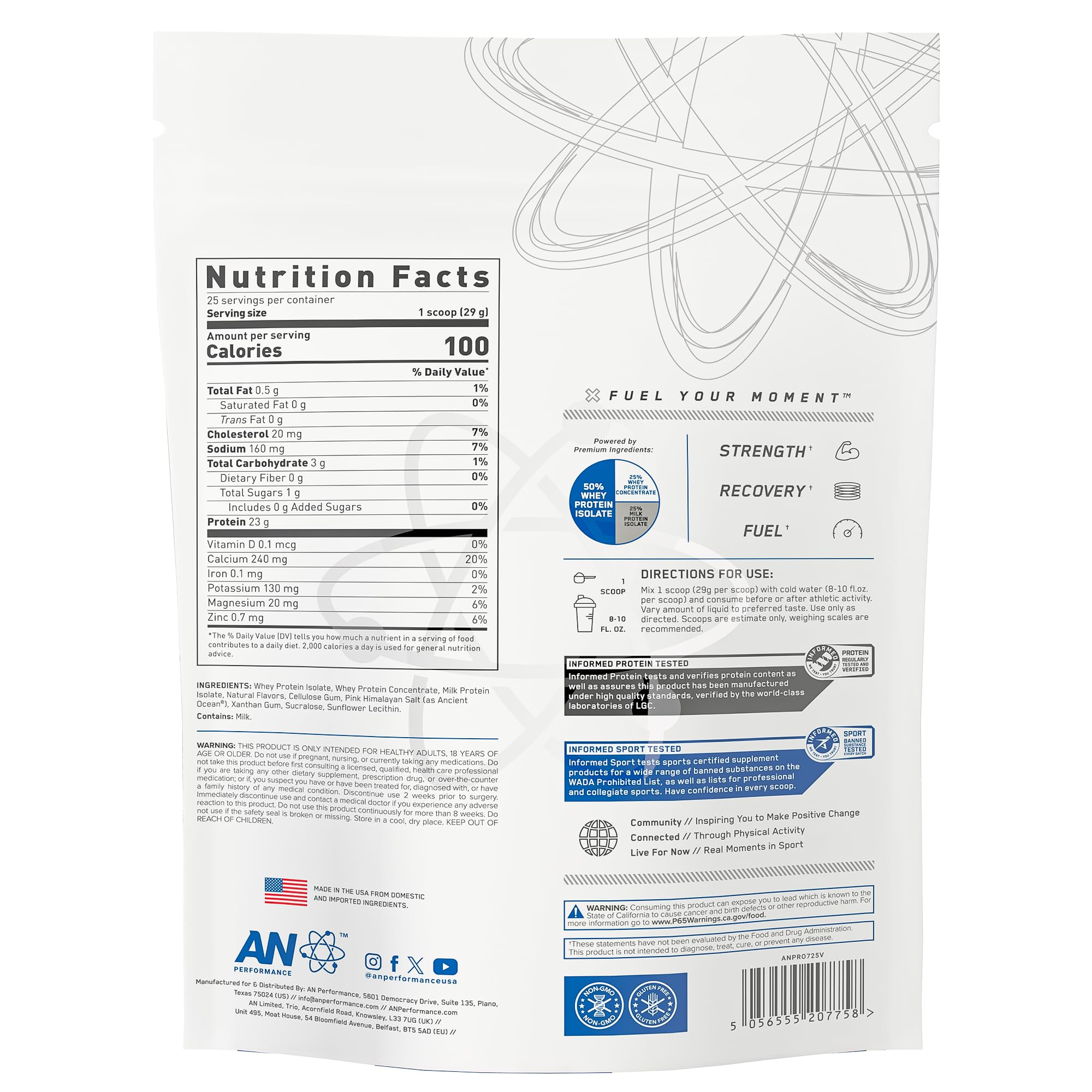 ABE all black everything Performance Whey Vanilla scoop—low sugar, keto-friendly protein.