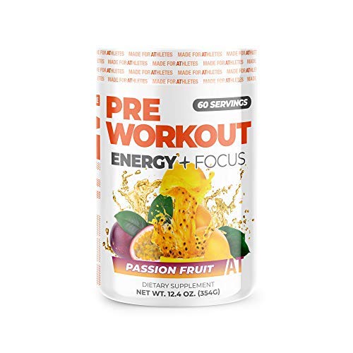 About Time Pre Workout Passion Fruit container front view