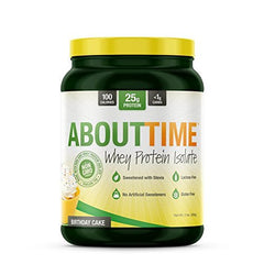 Non-GMO label on About Time Whey Isolate