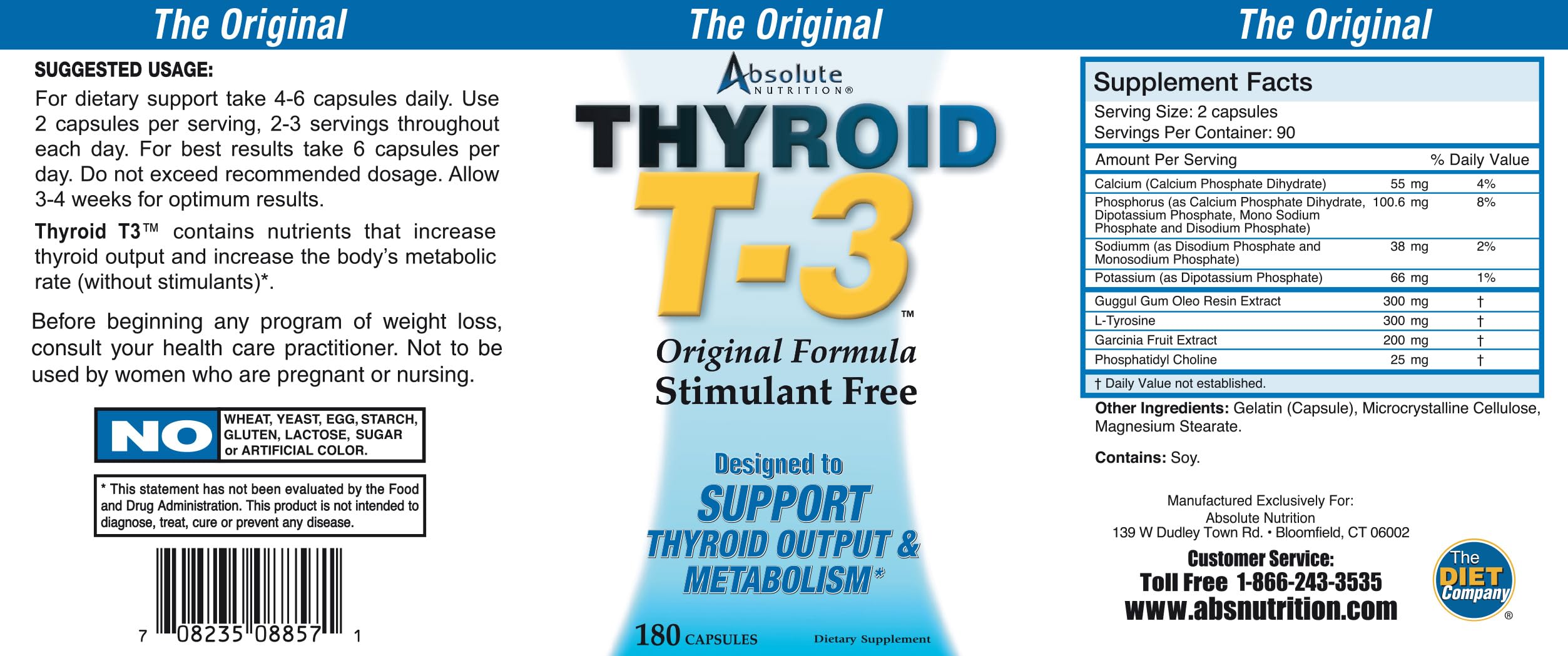 Soy-containing label warning on supplement bottle