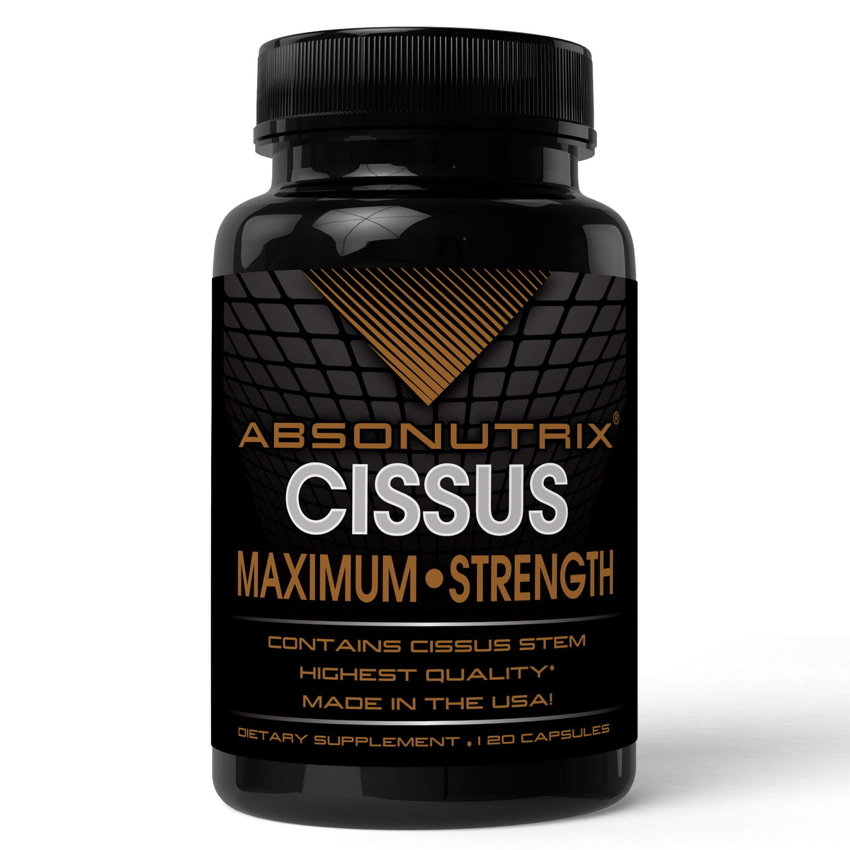 Front view of Absonutrix Cissus Quadrangularis Xtreme 1600mg bottle