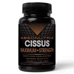 Front view of Absonutrix Cissus Quadrangularis Xtreme 1600mg bottle