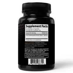 Back label of Absonutrix Cissus Quadrangularis bottle