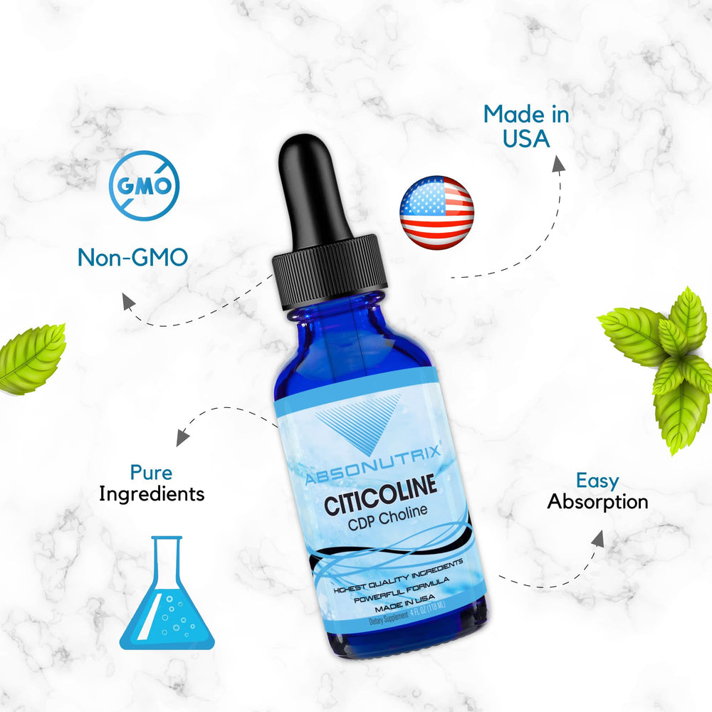 Close-up of Citicoline liquid extract