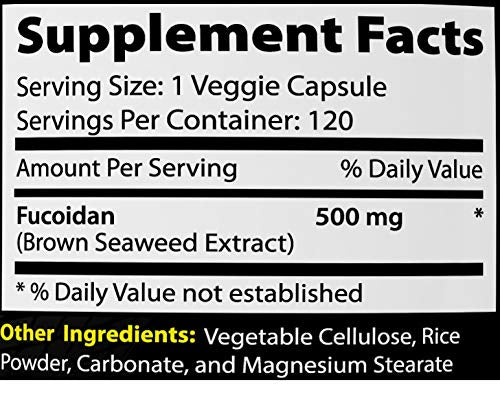 Product bottle close-up with Absonutrix Fucoidan label