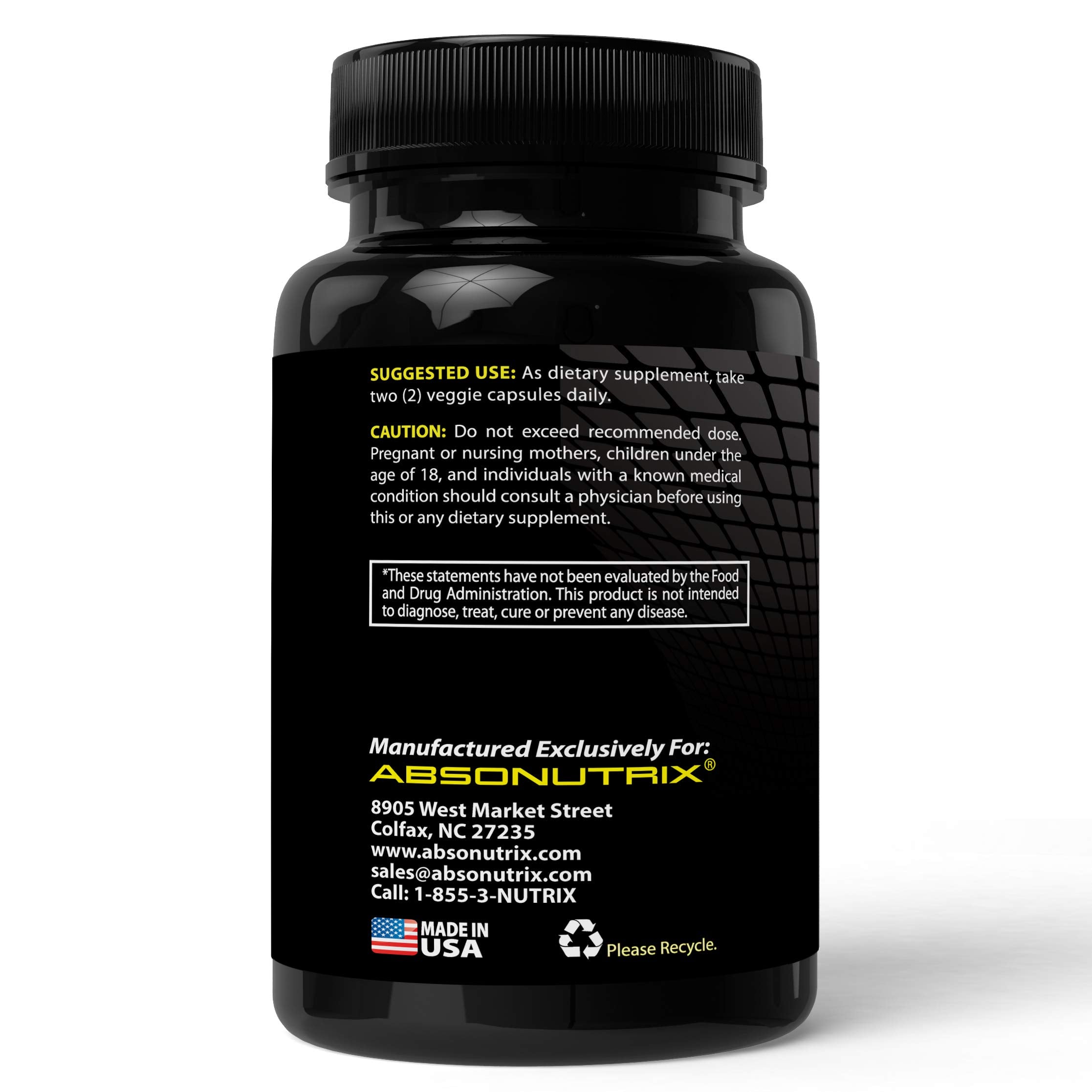 Close-up of Absonutrix Fucoidan Laminaria Japonica 120 capsules labeling