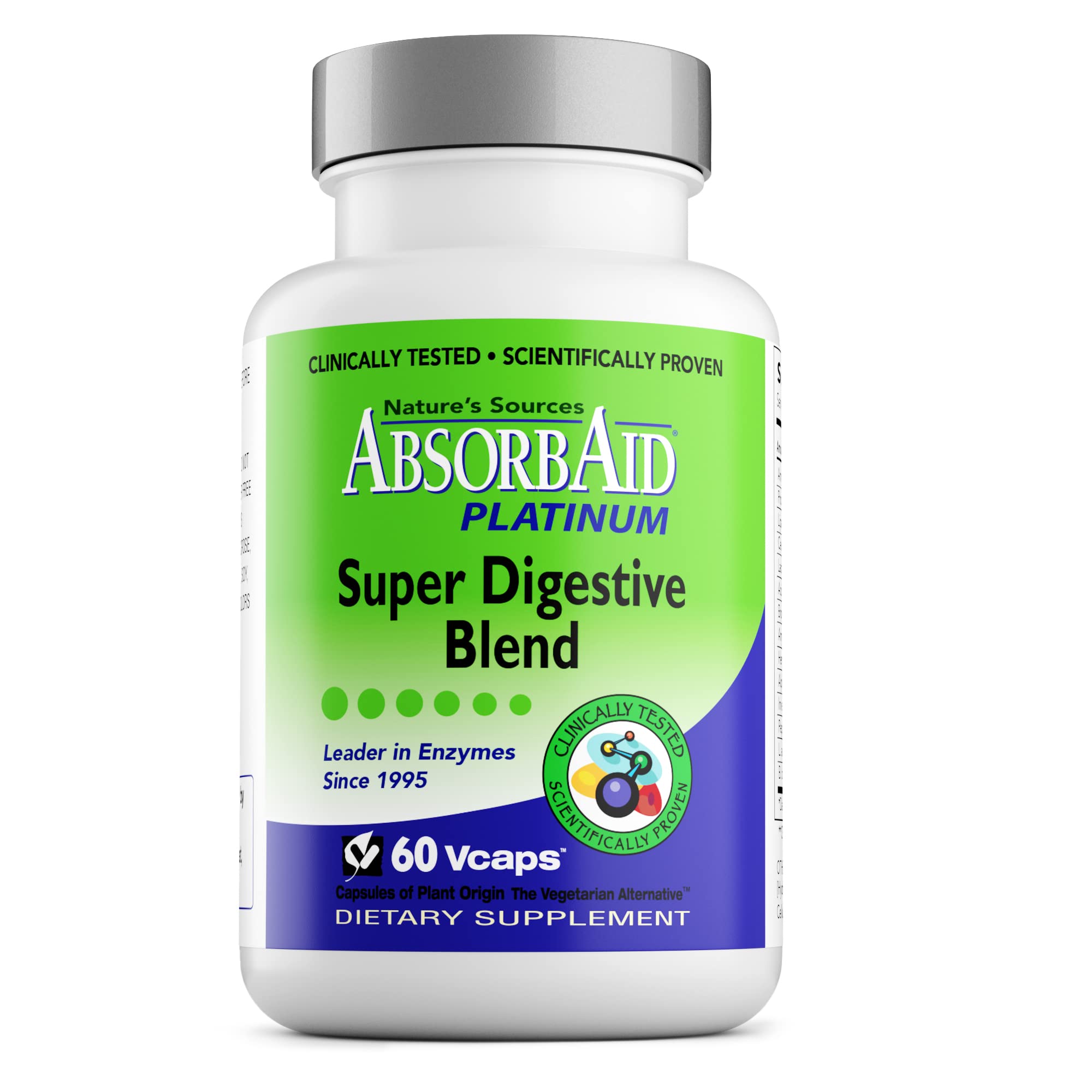 AbsorbAid Platinum Digestive Enzyme Support bottle front
