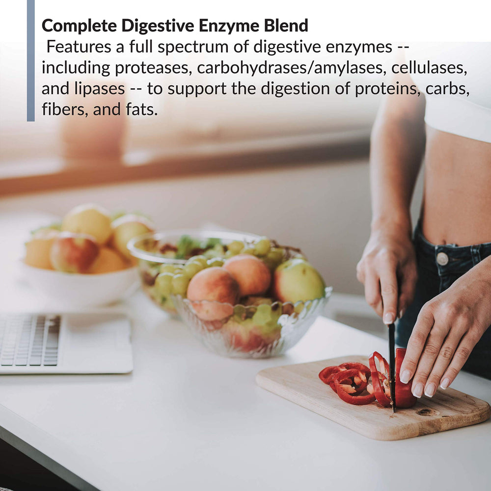 Illustration of broad spectrum digestive enzymes included in AbsorbMax