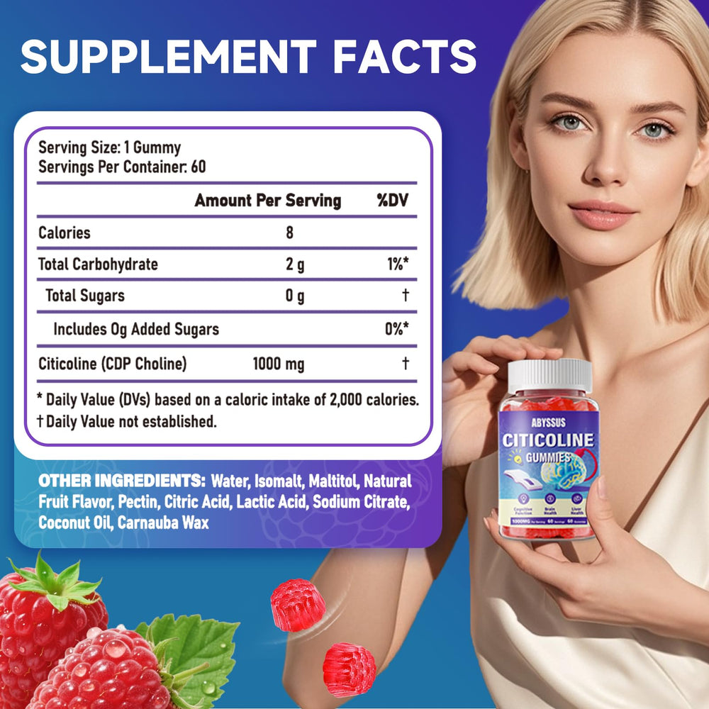 ABYSSUS CDP Choline Gummies 60 count bottle