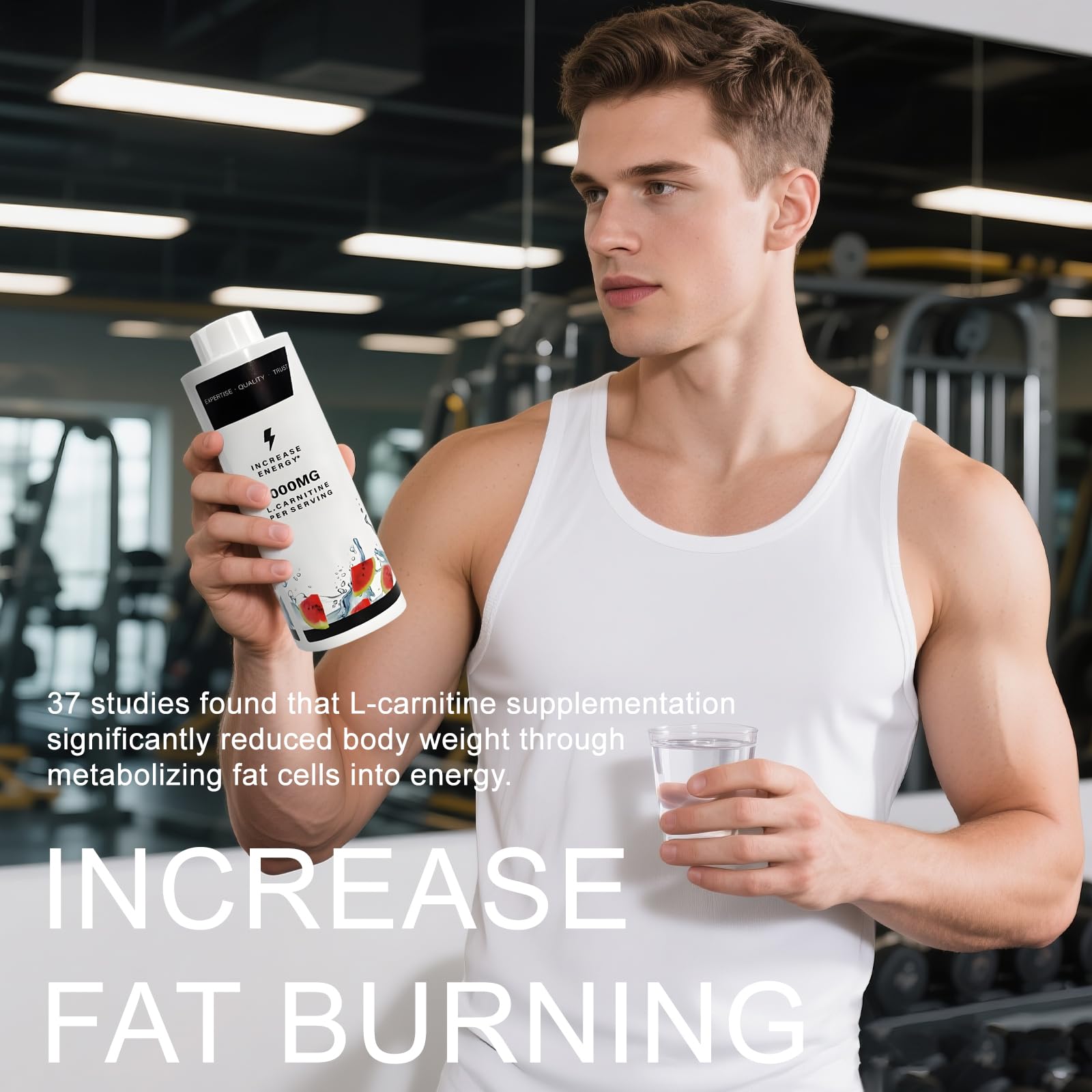 Dropper releasing dose into glass to show easy dosing.