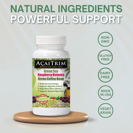 AcaiTrim green-coffee-bean-extract-capsules illustrate antioxidant and appetite balance potential.