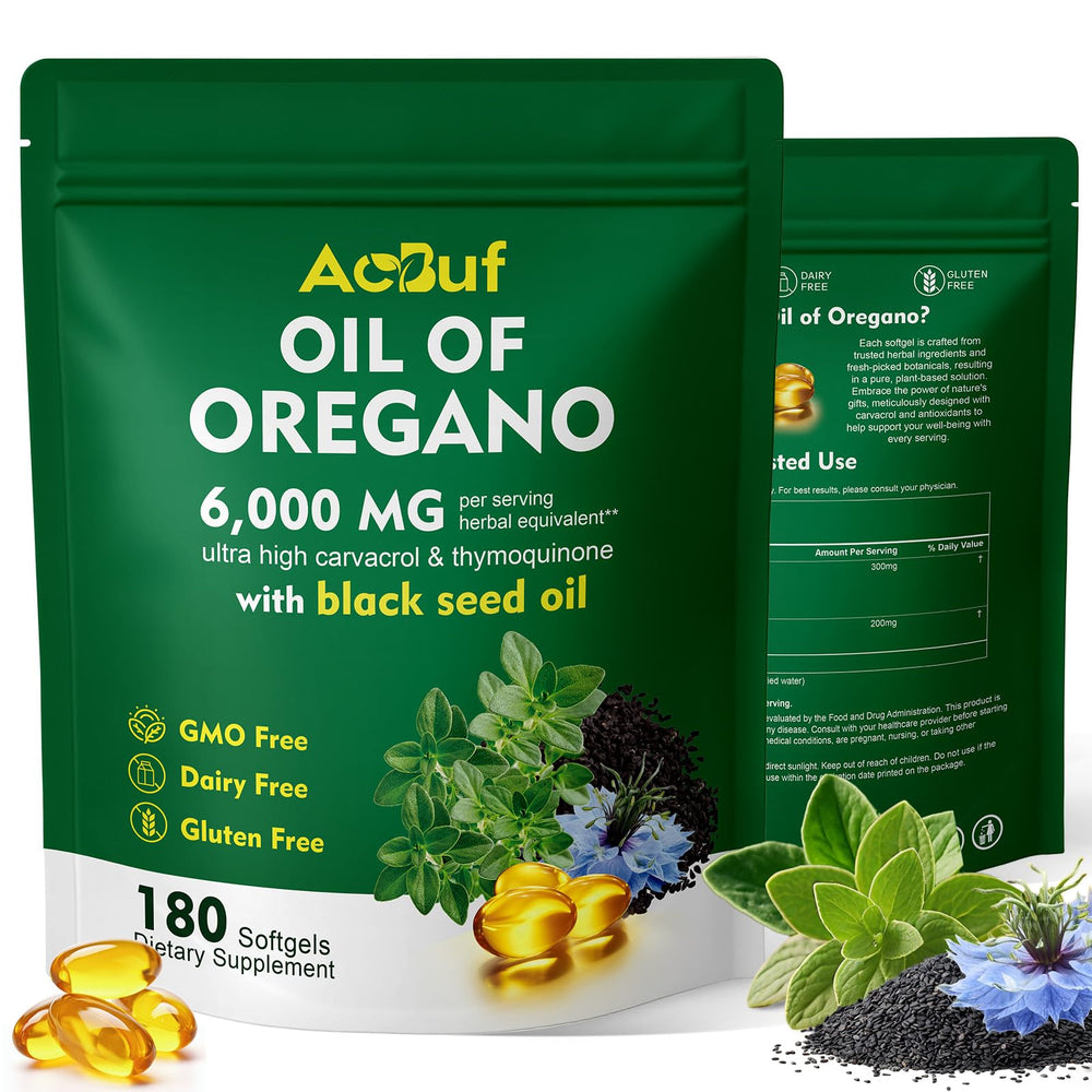 ACBUF Oil of Oregano with Black Seed Oil bottle — main image