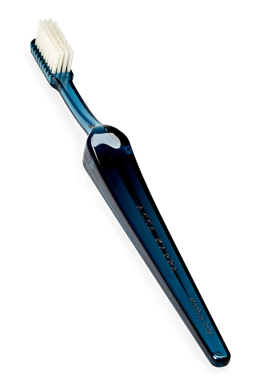 Acca Kappa Lympio Ocean Blue Toothbrush with medium nylon bristles, Art Déco-inspired design