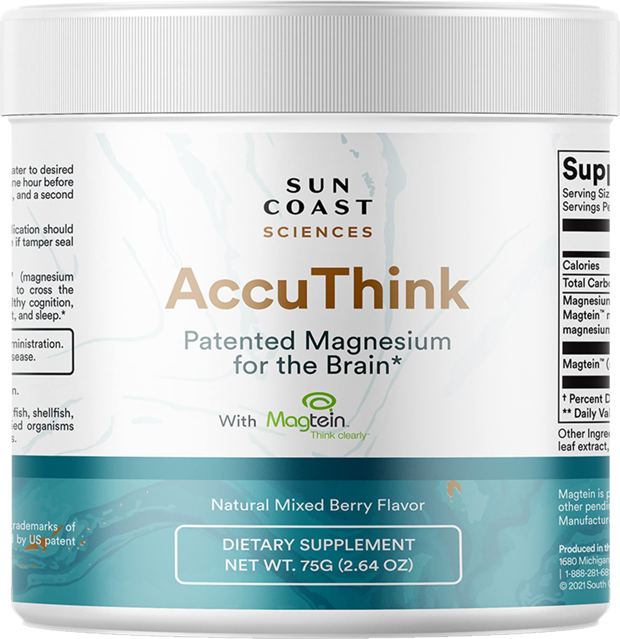 AccuThink patented magnesium brain supplement bottle hero image