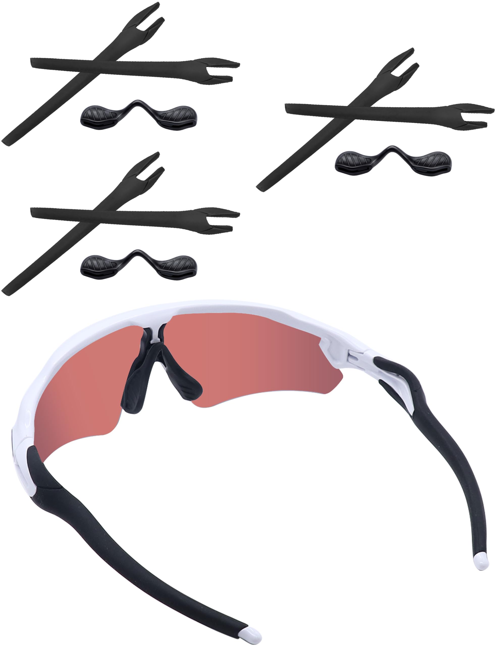 Acefrog replacement earsocks and nose pads kit compatible with Oakley Radar EV Path Pitch Advancer Asian Fit OO9208 OO9211 OO9442 OO9275