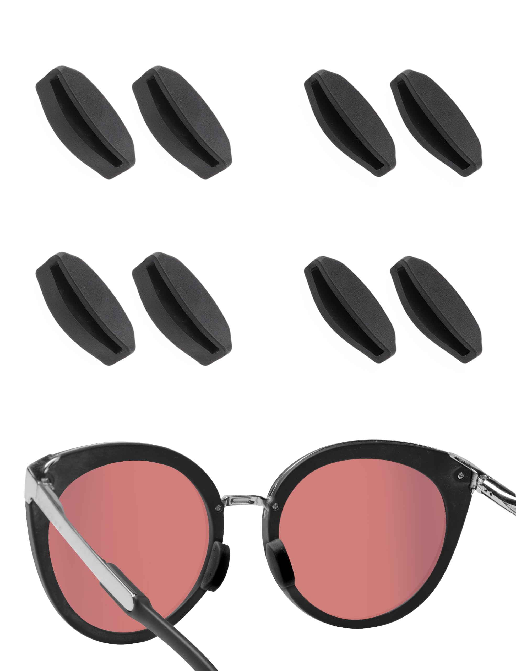 Acefrog nose pads compatible with Oakley Frogskins OO9284 and OO9503 (57mm) – front view