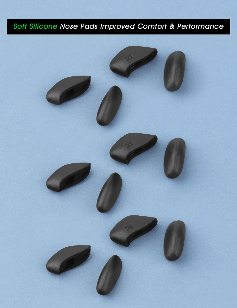 Close-up of Acefrog silicone nose pads for Oakley Flak 2.0 OO9295