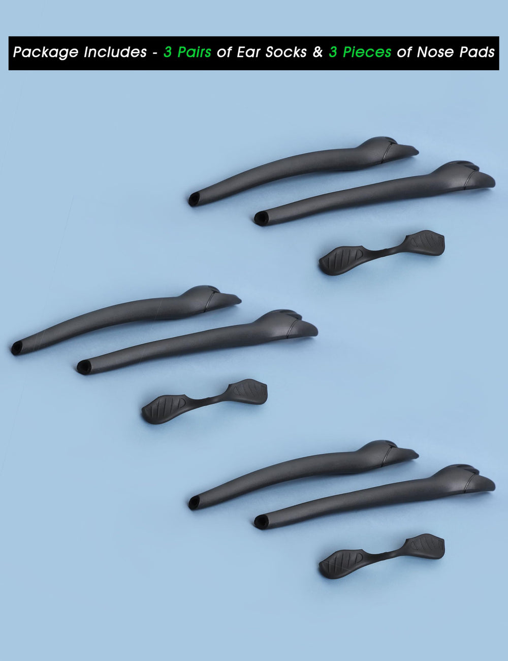 Close-up of silicone nose pads from Acefrog kit