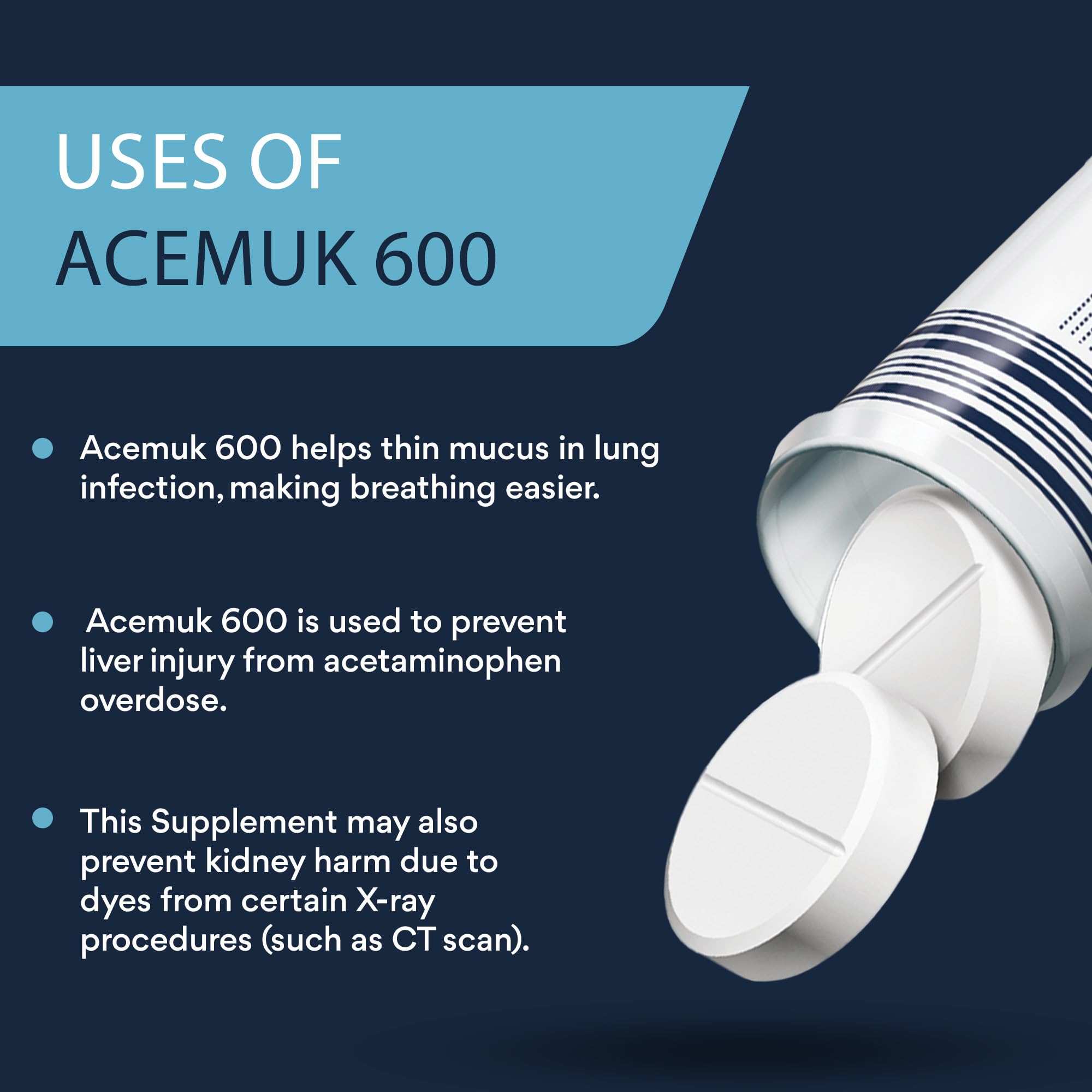 NAC 600mg ingredients and supplement facts