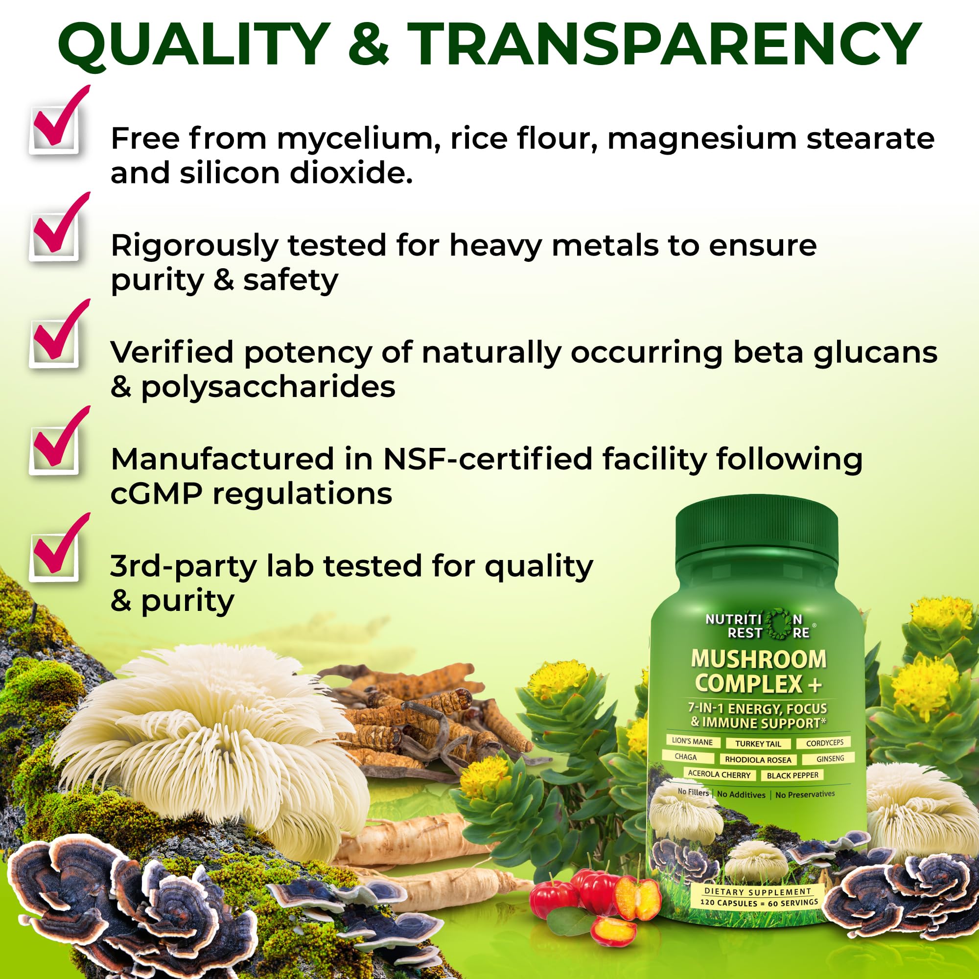 Acerola Cherry, Rhodiola Rosea and Ginseng blend